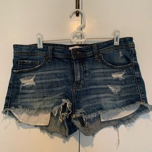 Eunina distressed jean shorts